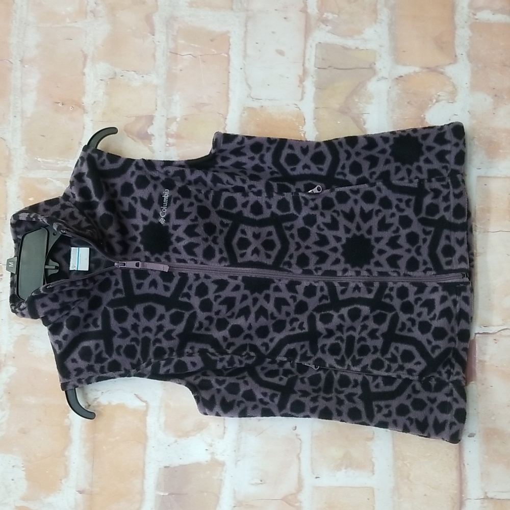 Columbia Size small Women's Purple Balck Zip Front Vest - Picture 1 of 4